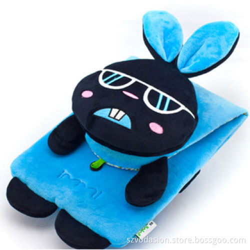 Cartoon Rabbit Protector Case for iPad, Made of High Quality Short Korean Plush